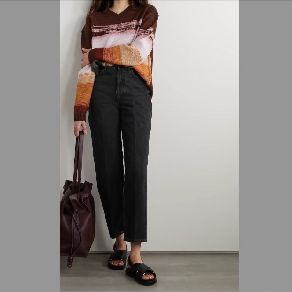 ACNE STUDIOS High-rise organic straight-leg jeans